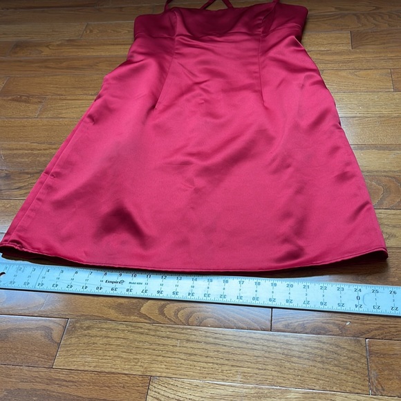 BILL LEVKOFF Dress Formal Cranberry Red Prom Wedding Straps Womens 18 - Picture 10 of 15
